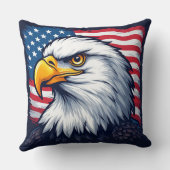 Patriotic Eagle Design Patriotic Gift Idea クッション (裏面)