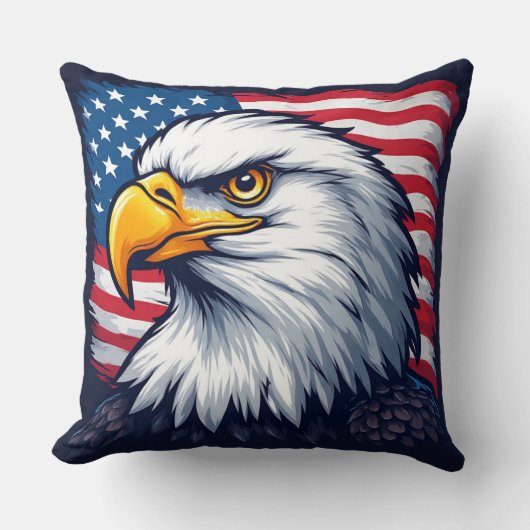 Patriotic Eagle Design Patriotic Gift Idea クッション (正面)