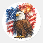 Patriotic Eagle Fireworks  ラウンドシール (正面)
