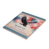 Patriotic Eagle Fireworks 1776–2026 US Keepsake タイル (側面)