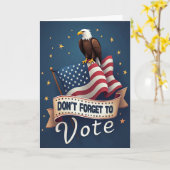 Patriotic Eagle Flag Vote Reminder カード (黄色い花)