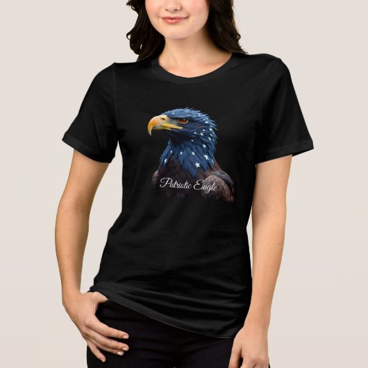 Patriotic Eagle girl t-shirt トライブレンドTシャツ (正面)