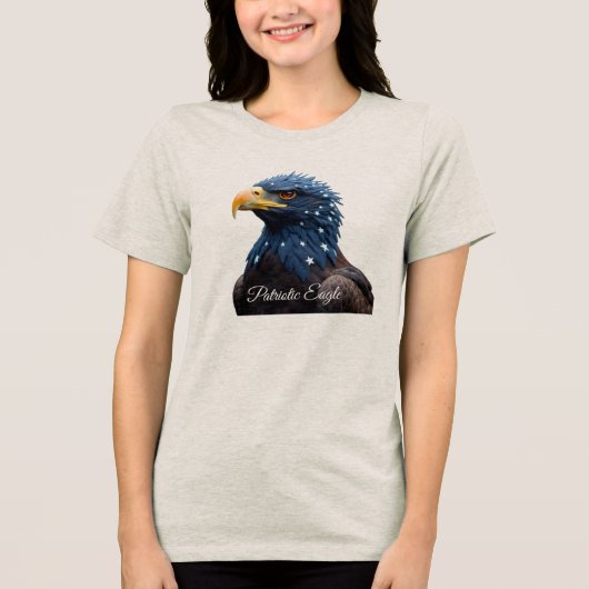 Patriotic Eagle girl t-shirt トライブレンドＴシャツ (正面)