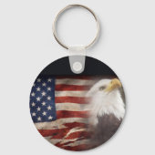 Patriotic Eagle Keychain – American Freedom Gift キーホルダー (正面)