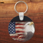 Patriotic Eagle Keychain – American Freedom Gift キーホルダー (正面)