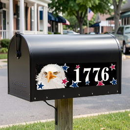Patriotic Eagle Mailbox Numbers Festive Americana バンパーステッカー