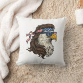 Patriotic Eagle Mullet Vintage Engraving Vector De クッション (ブランケット)