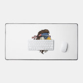 Patriotic Eagle Mullet Vintage Engraving Vector De デスクマット (キーボード&マウス)