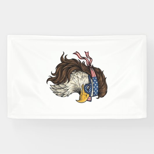 Patriotic Eagle Mullet Vintage Engraving Vector De 横断幕 (横)