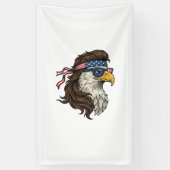 Patriotic Eagle Mullet Vintage Engraving Vector De 横断幕 (縦)