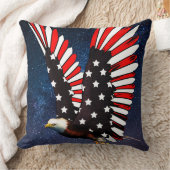 Patriotic Eagle Pillow – Bold American Spirit Unde クッション (ブランケット)