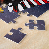 Patriotic Eagle Puzzle – American Flag Wings on St ジグソーパズル (側面)