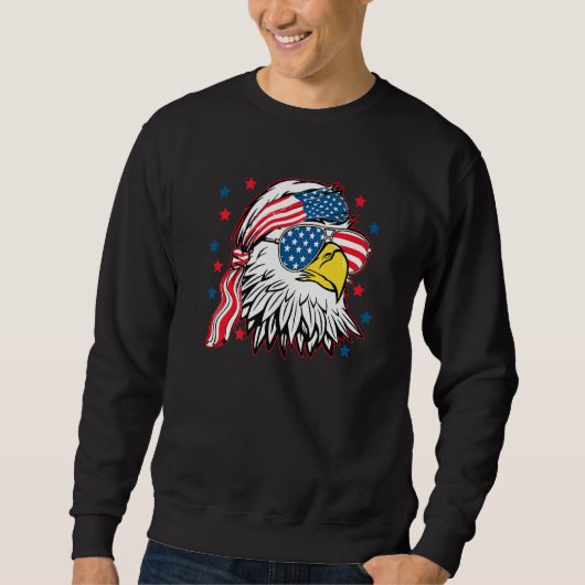 Patriotic Eagle Tシャツ7月4日アメリカF スウェットシャツ (正面)