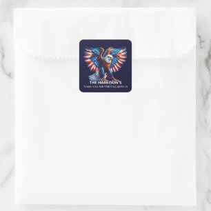 Patriotic Eagle USA 7月4日 スクエアシール