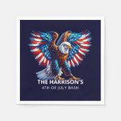 Patriotic Eagle USA 7月4日 スタンダードカクテルナプキン (正面)