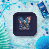 Patriotic Eagle USA 7月4日 ペーパープレート (パーティー)