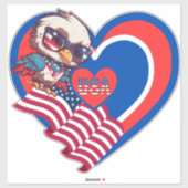patriotic eagle USA Custom-Cut Vinyl Sticker シール (シート)
