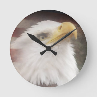 Patriotic Eagle Wall Clock – American Decor ラウンド壁時計