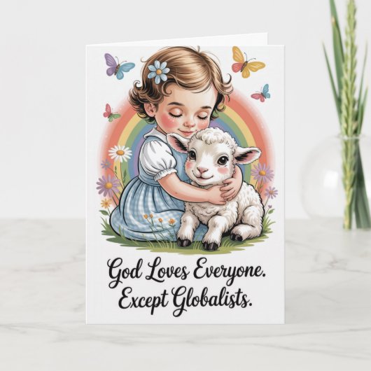 Patriotic Easter America First Christian Humor  カード (正面)