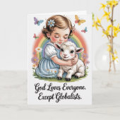 Patriotic Easter America First Christian Humor  カード (黄色い花)