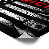 Patriotic Electrician American Flag Fathers Day  ポスター (角)