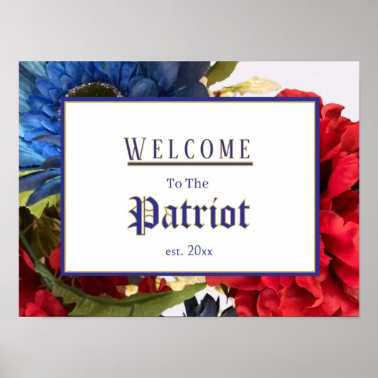Patriotic Establishment Welcome Sign ポスター (正面)