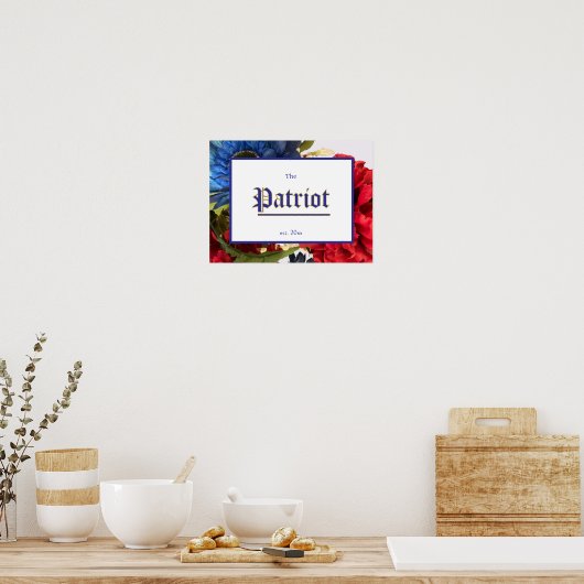 Patriotic Establishment Welcome Sign ポスター (キッチン)