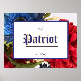 Patriotic Establishment Welcome Sign ポスター