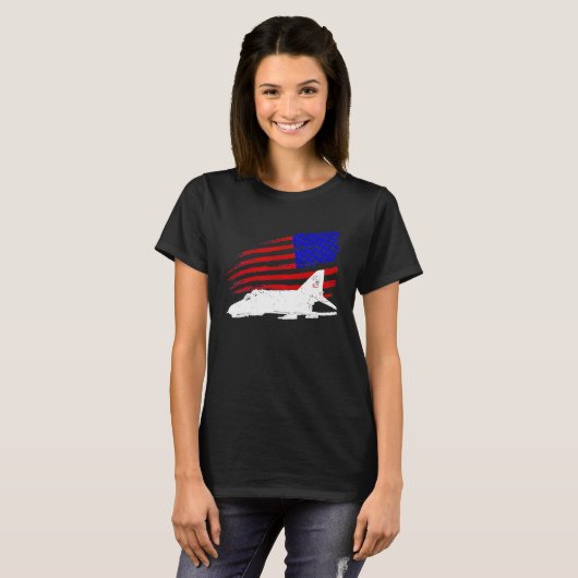 Patriotic F 4 PHANTOM McDonnell Douglas America fl Tシャツ (正面フル)