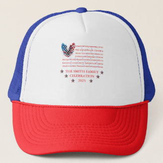 Patriotic Family Hat – Custom Eagle & State Names キャップ