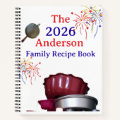 Patriotic Family Recipe Book Spiral Notebook ノートブック (正面)