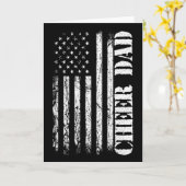 Patriotic Father's Day Cheer Dad Cheerleader Cheer カード (黄色い花)
