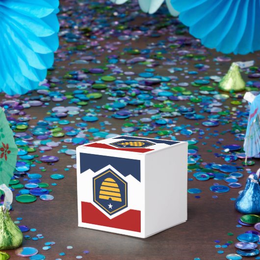 Patriotic favor box with Flag of Utah, USA フェイバーボックス (パーティー)