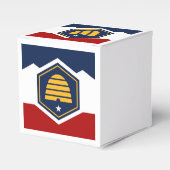 Patriotic favor box with Flag of Utah, USA フェイバーボックス (正面サイド)