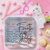 Patriotic Festive Fireworks ペーパープレート (パーティー)