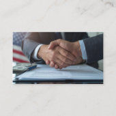 Patriotic Finance & Insurance Handshake 名刺 (正面)