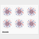 Patriotic fireworks  スクエアシール (シート)