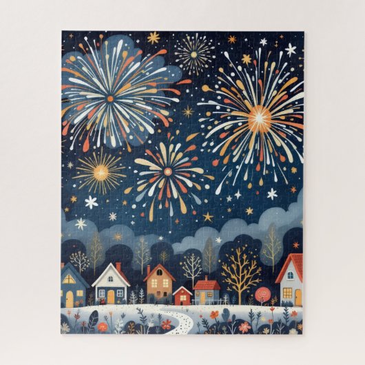 Patriotic Fireworks Art Puzzle ジグソーパズル (縦)