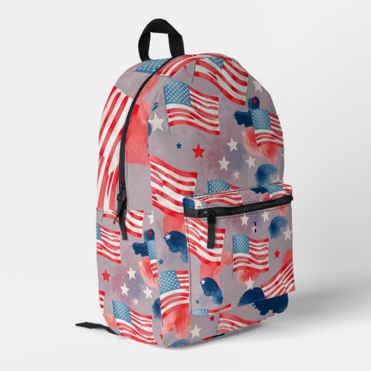 Patriotic Flag 1 Print Cut Sew Bag プリントバックパック (裏面左端)