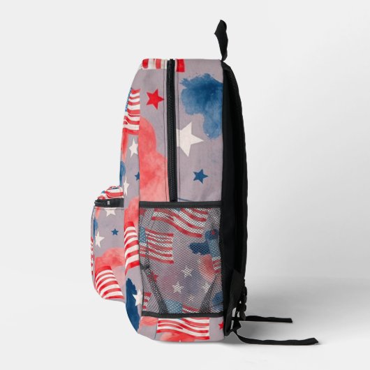 Patriotic Flag 1 Print Cut Sew Bag プリントバックパック (右)