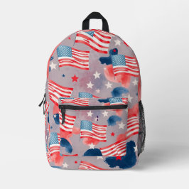 Patriotic Flag 1 Print Cut Sew Bag プリントバックパック