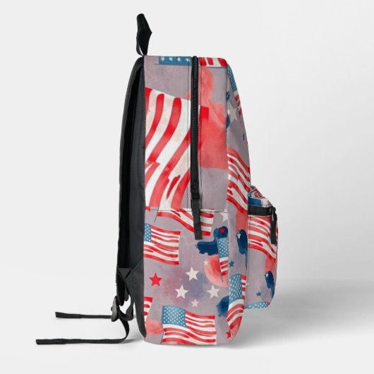 Patriotic Flag 1 Print Cut Sew Bag プリントバックパック (左)