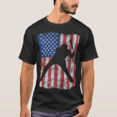 Patriotic Flag Baseball Softball 4 Th Of July Play Tシャツ (正面)