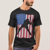 Patriotic Flag Baseball Softball 4 Th Of July Play Tシャツ (正面)