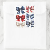 Patriotic flag coquette bows 4th of July  スクエアシール (バッグ)