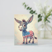 Patriotic Flag Donkey Vote ポストカード (スタンド正面)