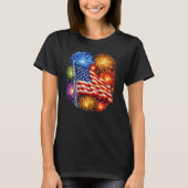 Patriotic Flag Fireworks  Tシャツ (正面)