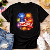 Patriotic Flag Fireworks  Tシャツ