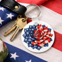 Patriotic Flag Floral Illustration