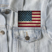 Patriotic flag of America 缶バッジ (インサイチュ)